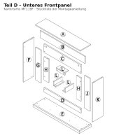 Unteres Frontpanel D zu Kaminsims MT119F