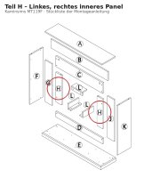 Linkes, rechtes inneres Panel H zu Kaminsims MT119F