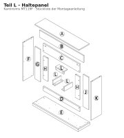 Haltepanel L zu Kaminsims MT119F