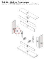 Linkes Frontpanel G zu Kaminsims MT160E