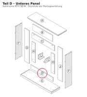 Unteres Panel D zu Kaminsims MT374B-W weiss