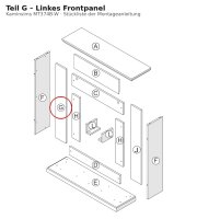 Left Front Panel G for Mantelpiece MT374B-W, White
