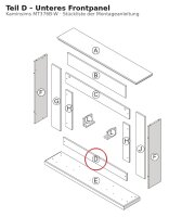 Unteres Frontpanel D zu Kaminsims MT376B-W weiss