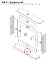 Bodenpanel E zu Kaminsims MT376B-W weiss