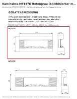 Fireplace mantel MT197D concrete grey (compatible with...