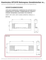 Kaminsims MT197E Betongrau (kombinierbar mit EF197A)