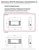 Fireplace mantel MT279C concrete grey (compatible with...