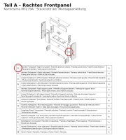 Rechtes Frontpanel A zu Kaminsims MT279A neue Version