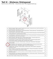 Rear Support Panel H for Mantelpiece MT279A (New Version)