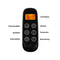 Elektrokamin BALDERIA Elektra – Elektrischer Standkamin mit Heizung - Weiß
