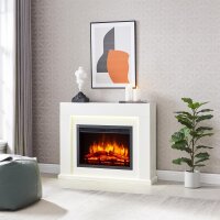 Elektrokamin BALDERIA Elektra – Elektrischer Standkamin mit Heizung - Weiß