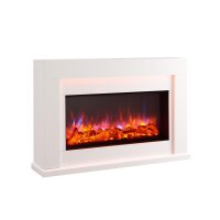 Elektrokamin BALDERIA Castor - Standkamin mit Heizung 2000 W - Weiß