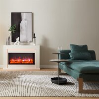 Elektrokamin BALDERIA Castor - Standkamin mit Heizung 2000 W - Weiß