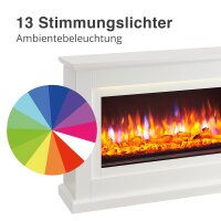 Elektrokamin BALDERIA Callisto - Standkamin, 2000 W - Weiß