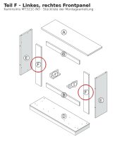 Linkes, rechtes Frontpanel F zu Kaminsims MT321C-NO helle...
