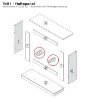 Haltepanel I zu Kaminsims MT321C-EO dunkle Eiche