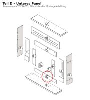Unteres Panel D zu Kaminsims MT321A-W weiss