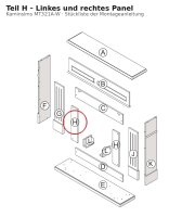 Linkes und Rechtes Panel H zu Kaminsims MT321A-W weiss