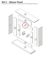 Upper Panel C for MT321B-EO Fireplace Mantel in Dark Oak