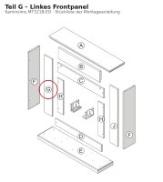 Linkes Frontpanel G zu Kaminsims MT321B-EO dunkle Eiche