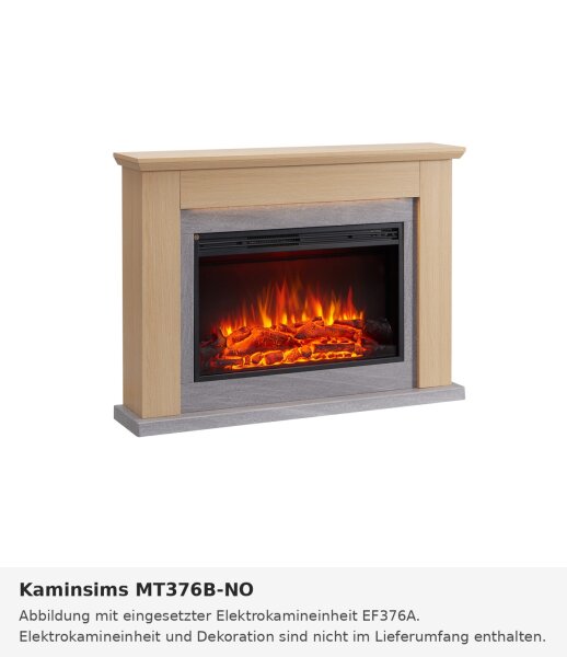 Fireplace mantel MT376B-NO light oak (compatible with EF376A)