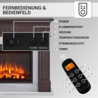 BALDERIA Leandros (dunkle Eiche) | Elektro-Standkamin