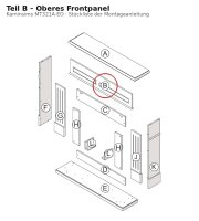 Oberes Frontpanel B zu Kaminsims MT321A-EO dunkle Eiche