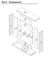 Bodenpanel E zu Kaminsims MT374B-NO helle Eiche