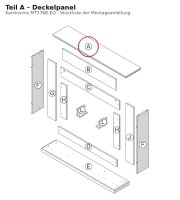 Deckelpanel A zu Kaminsims MT376B-EO dunkle Eiche