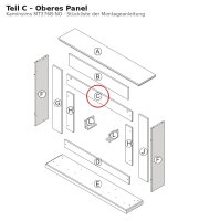 Oberes Panel C zu Kaminsims MT376B-NO helle Eiche