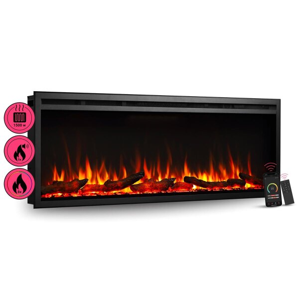 Elektrokamin BALDERIA Atalanta 50 - Einbaukamin - Schwarz