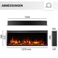 Elektrokamin BALDERIA Atalanta 50 - Einbaukamin - Schwarz