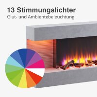 BALDERIA Hestia electric fireplace - freestanding fireplace - concrete look