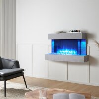 Elektrokamin BALDERIA Aidan - Wandkamin, 2000 W - Betonoptik