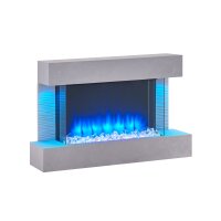 Elektrokamin BALDERIA Aieda - Wandkamin, Heizung 2000 W - Betonoptik