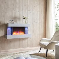 Elektrokamin BALDERIA Aieda - Wandkamin, Heizung 2000 W - Betonoptik