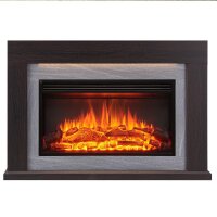 Elektrokamin Standkamin BALDERIA Xenia – Heizung bis 2000 W, dunkle Eiche