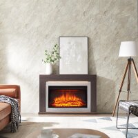 Elektrokamin Standkamin BALDERIA Xenia – Heizung bis 2000 W, dunkle Eiche