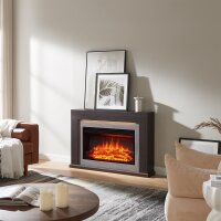 Elektrokamin Standkamin BALDERIA Xenia – Heizung bis 2000 W, dunkle Eiche