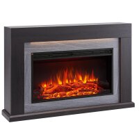 Elektrokamin Standkamin BALDERIA Xenia – Heizung bis 2000 W, dunkle Eiche