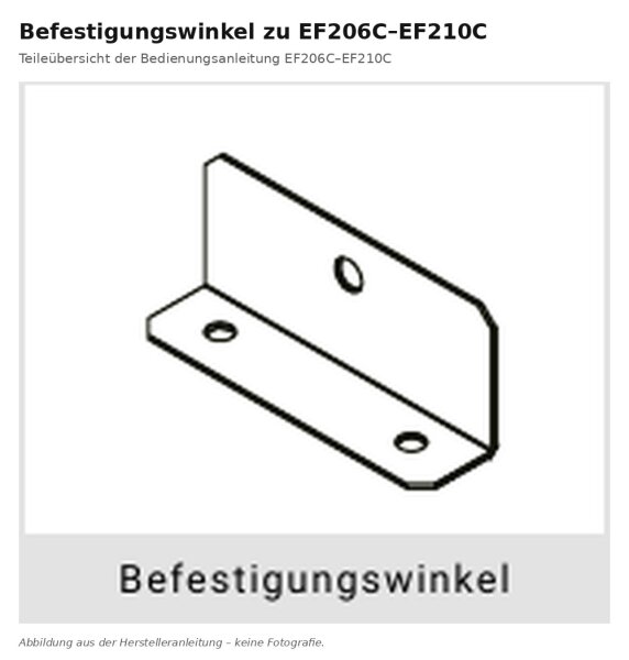 Befestigungswinkel zu EF206-210C
