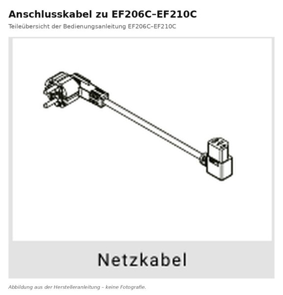 Connection cable for EF206-210C