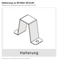 Halterung fuer Anschlusskabel zu EF206-210C