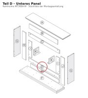 Unteres Panel D zu Kaminsims MT380A-W weiss