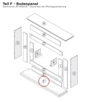 Bodenpanel F zu Kaminsims MT380A-W weiss