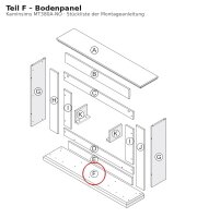 Bodenpanel F zu Kaminsims MT380A-NO helle Eiche
