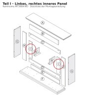Left and Right Inner Panels I for Mantelpiece MT380A-NO,...