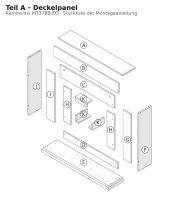 Deckelpanel A zu Kaminsims MT378B-EO dunkle Eiche
