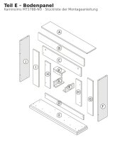 Bodenpanel E zu Kaminsims MT378B-NO helle Eiche
