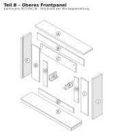 Oberes Frontpanel B zu Kaminsims MT378C-W weiss